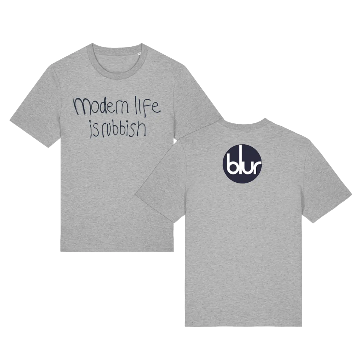 Modern Life Is Rubbish Logo T-shirt Grey